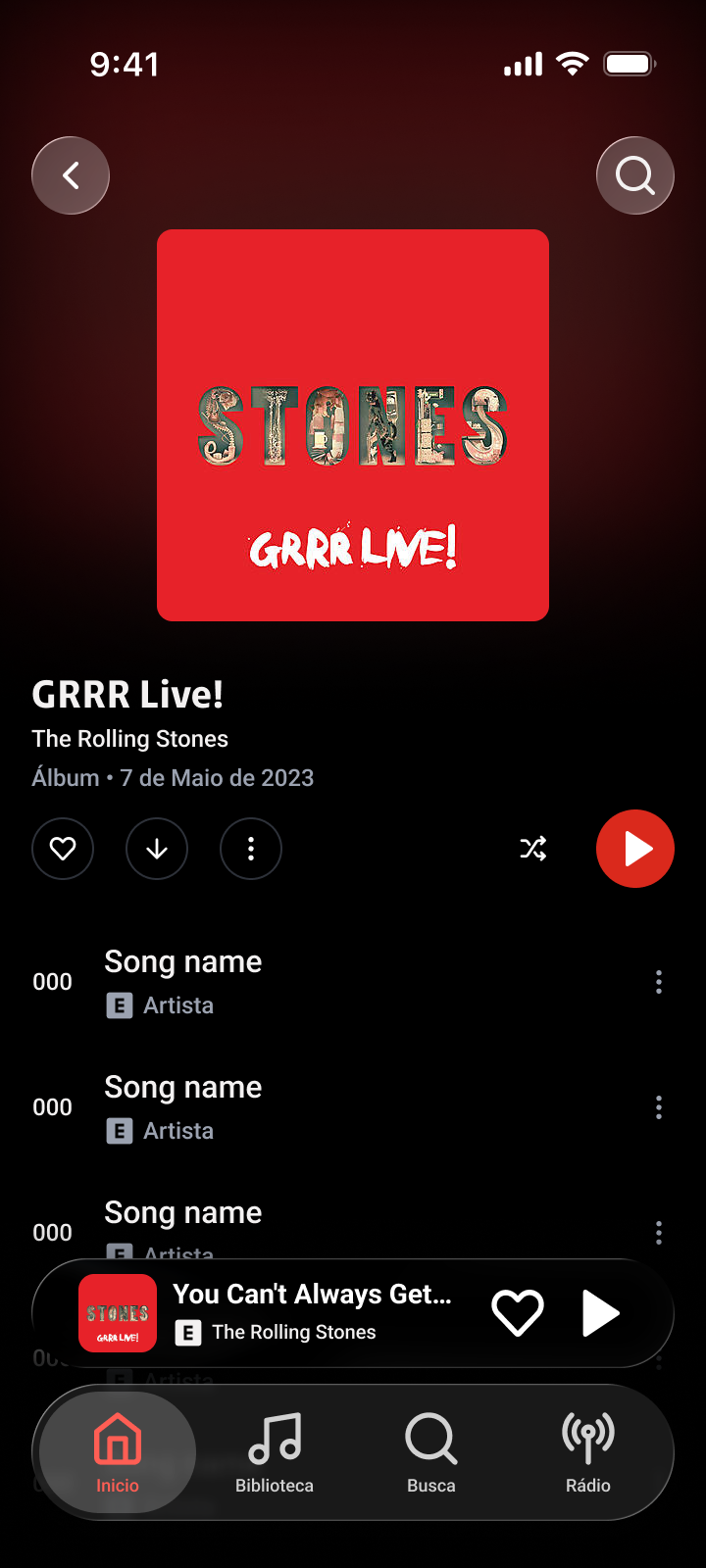Claro música Mobile Album